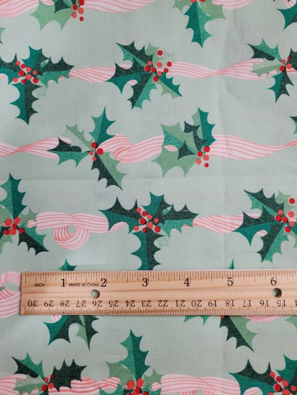 Tiny Christmas Lizzy House Moda Fabrics Cotton Holy Ribbon Sewing Fabric (1012)
